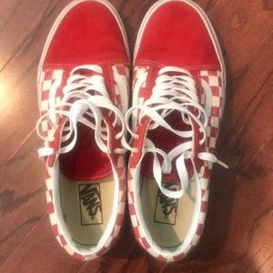 Vans red checkered